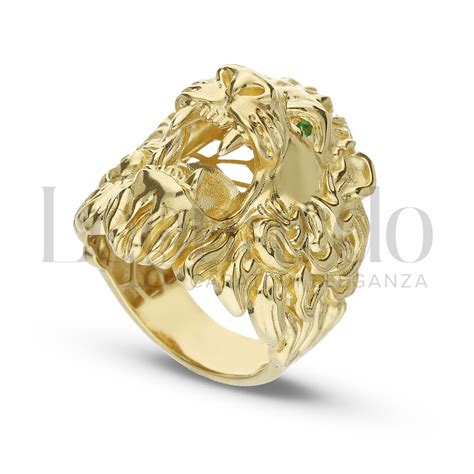 anello versace leone d'oro|Collezione anelli .